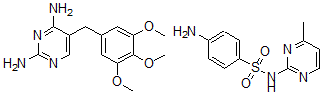CAS 登录号：54242-77-2， 4-氨基-N-(4-甲基-2-嘧啶基)苯磺酰胺与 5-((3,4,5-三甲氧基苯基)甲基)-2,4-嘧啶二胺混合物