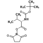 CAS#: 545-28-8, 2,5-Dioxo-1-Pyrrolidinyl N-{[(2-Methyl-2-Propanyl)Oxy]Carbonyl}-L-Valinate