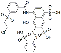 CAS#: 54518-41-1, 4-[[3-[(2-Chloroethyl)Sulphonyl]Benzoyl]Amino]-5-Hydroxy-6-[(2-Sulphophenyl)Azo]Naphthalene-1,7-Disulphonic Acid