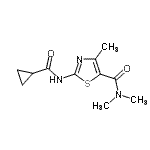 CAS#: 546071-40-3, 2-[(Cyclopropylcarbonyl)Amino]-N,N,4-Trimethyl-1,3-Thiazole-5-Carboxamide