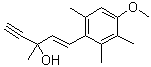 CAS 登录号：54756-70-6， (E)-1-(4-甲氧基-2,3,6-三甲基-苯基)-3-甲基-戊-1-烯-4-炔-3-醇