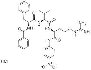 CAS 登录号：54799-93-8， N-苯甲酰基-L-苯丙氨酰-L-缬氨酰-L-精氨酰对硝基苯胺