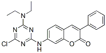 CAS 登录号：5516-22-3， 7-[[4-氯-6-(二乙基氨基)-1,3,5-三嗪-2-基]氨基]-3-苯基-2-苯并吡喃酮