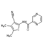 CAS 登录号：551910-16-8， N-(3-氰基-4,5-二甲基-2-噻吩基)-2-吡嗪甲酰胺