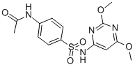 CAS#: 555-25-9, N-[4-[(2,6-Dimethoxypyrimidin-4-Yl)Sulfamoyl]Phenyl]Acetamide