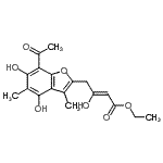 CAS#: 55649-37-1, Ethyl (2Z)-4-(7-Acetyl-4,6-Dihydroxy-3,5-Dimethyl-1-Benzofuran-2-Yl)-3-Hydroxy-2-Butenoate