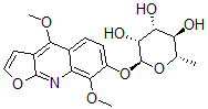 CAS#: 55740-45-9, [4,8-Dimethoxyfuro[2,3-b]Quinolin-7-Yl]6-Deoxy-alpha-L-Mannopyranoside