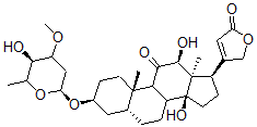 CAS#: 559-58-0, 3beta-[(3-O-Methyl-2,6-Dideoxy-alpha-L-Arabino-Hexopyranosyl)Oxy]-12beta,14-Dihydroxy-11-Oxo-5beta-Card-20(22)-Enolide