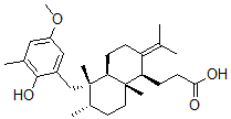 CAS 登录号：55907-34-1， (1S,4abeta)-2-异亚丙基-5beta-(2-羟基-3-甲基-5-甲氧基苄基)-5,6beta,8aalpha-三甲基十氢萘-1-丙酸