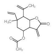 CAS#: 56064-68-7, (6-Ethenyl-6-methyl-3-methylidene-2-oxo-7-prop-1-en-2-yl-4,5,7,7a-tetrahydro-3aH-benzofuran-4-yl) acetate