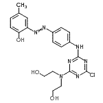 CAS#: 56275-25-3, 2-{[4-({4-[Bis(2-Hydroxyethyl)Amino]-6-Chloro-1,3,5-Triazin-2-Yl}Amino)Phenyl]Diazenyl}-4-Methylphenol