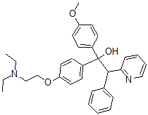 CAS 登录号：56501-80-5， 1-(4-二乙基氨基乙氧基苯基)-1-(4-甲氧基苯基)-2-苯基-2-(2-吡啶基)乙醇