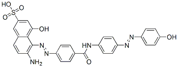CAS#: 56670-24-7, 6-Amino-4-Hydroxy-5-[[4-[[[4-[(4-Hydroxyphenyl)Azo]Phenyl]Amino]Carbonyl]Phenyl]Azo]Naphthalene-2-Sulphonic Acid
