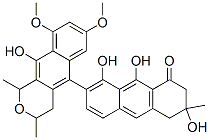 CAS 登录号：56678-09-2， (7S)-7-[(1R,3S)-3,4-二氢-10-羟基-7,9-二甲氧基-1,3-二甲基-1H-萘并[2,3-c]吡喃-5-基]-3,4-二氢-3,8,9-三羟基-3-甲基-1(2H)-蒽酮