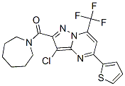 CAS#: 5678-77-3, Azepan-1-Yl-[7-Chloro-4-Thiophen-2-Yl-2-(Trifluoromethyl)-1,5,9-Triazabicyclo[4.3.0]Nona-2,4,6,8-Tetraen-8-Yl]Methanone