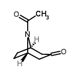 CAS 登录号：56880-02-5， (1R,5S)-8-乙酰基-8-氮杂双环[3.2.1]辛烷-3-酮