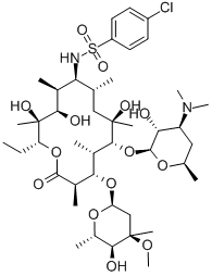 CAS 登录号：56998-45-9， (9S)-9-[[(4-氯苯基)磺酰基]氨基]-9-去氧代红霉素