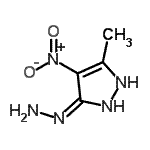 CAS 登录号：57097-82-2， (3E)-3-亚肼基-5-甲基-4-硝基-2,3-二氢-1H-吡唑