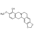 CAS 登录号：572-76-9， 10-甲氧基-5,8,13,13A-四氢-6H-[1,3]二氧杂环戊并[4,5-g]异喹啉并[3,2-A]异喹啉-9-醇