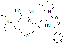 CAS#: 57227-20-0, (+-)-alpha-(Benzoylamino)-4-(4-(diethylamino)butoxy)-N,N-dipropylhydrocinnamamide oxalate