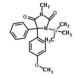 CAS#: 57346-57-3, 5-(4-Methoxyphenyl)-3-Methyl-5-Phenyl-1-(Trimethylsilyl)-2,4-Imidazolidinedione
