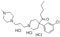 CAS#: 57547-01-0, 4-Valeryl-4-(3-chlorophenyl)-1-[3-(4-methylpiperazine)propyl]piperidine trihydrochloride