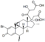 CAS#: 57789-28-3, 2-Bromo-9beta,11beta-Epoxy-6beta-Fluoro-17,21-Dihydroxy-16alpha-Methylpregna-1,4-Diene-3,20-Dione 17,21-Di(Acetate)