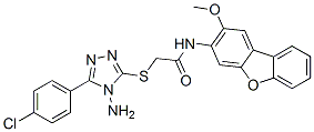 CAS#: 578699-92-0, 2-[[4-Amino-5-(4-Chlorophenyl)-4H-1,2,4-Triazol-3-Yl]Thio]-N-(2-Methoxy-3-Dibenzofuranyl)-Acetamide