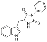 CAS#: 5789-24-2, 5-(1H-Indol-3-ylmethyl)-3-phenyl-2-thioxoimidazolidin-4-one