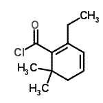 CAS#: 57935-26-9, 2-Ethyl-6,6-Dimethyl-1,3-Cyclohexadiene-1-Carbonyl Chloride