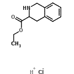 CAS 登录号：57980-74-2， 乙基1,2,3,4-四氢-3-异喹啉羧酸酯盐酸盐(1:1)