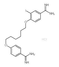 CAS 登录号：583-25-5， 4-[6-(4-甲脒基苯氧基)己氧基]-3-碘苯甲脒