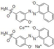 CAS 登录号：58302-43-5， 二[4-羟基-3-[(2-羟基-1-萘基)偶氮]苯磺酰胺]钴酸钠