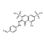 CAS#: 5850-58-8, (3E)-3-[(4-Formylphenyl)Hydrazono]-5-Hydroxy-4-Oxo-3,4-Dihydro-2,7-Naphthalenedisulfonic Acid