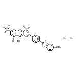 CAS 登录号：5850-73-7， 二钠5-氯-4-羟基-3-{[4-(6-甲基-1,3-苯并噻唑-2-基)苯基]偶氮}-2,7-萘二磺酸酯