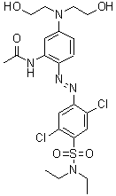 CAS#: 58547-80-1, N-(5-(Bis(2-Hydroxyethyl)Amino)-2-((2,5-Dichloro-4-((Diethylamino)Sulfonyl)Phenyl)Azo)Phenyl)-Acetamide