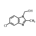 CAS 登录号：58566-87-3， (5-氯-2-甲基-1H-苯并咪唑-1-基)甲醇