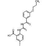 CAS 登录号：586391-88-0， 5-碘-2-{[(3-丙氧基苯甲酰基)硫代氨基甲酰]氨基}苯甲酸