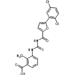 CAS#: 586392-37-2, 3-({[5-(2,5-Dichlorophenyl)-2-Furoyl]Carbamothioyl}Amino)-2-Methylbenzoic Acid