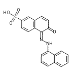 CAS 登录号：5864-86-8， (5Z)-5-(1-萘基亚肼基)-6-氧代-5,6-二氢-2-萘磺酸
