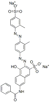 CAS#: 5873-26-7, Disodium 7-(Benzoylamino)-4-Hydroxy-3-[[3-Methyl-4-[(2-Methyl-4-Sulphonatophenyl)Azo]Phenyl]Azo]Naphthalene-2-Sulphonate