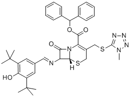CAS#: 58844-13-6, Diphenylmethyl 7-(3,5-Di-Tert-Butyl-4-Hydroxybenzylideneamino)-3-[[(1-Methyl-1H-Tetrazol-5-Yl)Thio]Methyl]-3-Cephem-4-Carboxylate