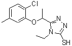 CAS 登录号：588692-06-2， 5-[1-(2-氯-5-甲基苯氧基)乙基]-4-乙基-4H-1,2,4-三唑-3-硫醇