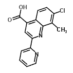 CAS#: 588696-82-6, 7-Chloro-8-Methyl-2-(2-Pyridinyl)-4-Quinolinecarboxylic Acid