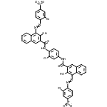 CAS 登录号：58872-62-1， N,N'-(2-氯-1,4-亚苯基)二{4-[(2-氯-4-硝基苯基)偶氮]-3-羟基-2-萘甲酰胺}