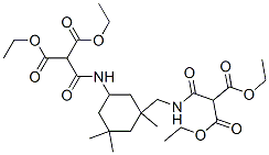 CAS 登录号：58873-16-8， [[[3-[[[3-乙氧基-2-(乙氧羰基)-1,3-二氧代丙基]氨基]甲基]-3,5,5-三甲基环己基]氨基]羰基]丙二酸二乙酯
