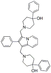 CAS#: 58892-65-2, 1,1'-[(2-Phenyl-1,3-Indolizinediyl)Bis(Methylene)]Bis(4-Phenyl-4-Piperidinol)