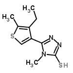 CAS#: 590376-88-8, 5-(4-Ethyl-5-Methyl-3-Thienyl)-4-Methyl-4H-1,2,4-Triazole-3-Thiol