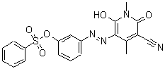 CAS#: 59312-61-7, 1,2-Dihydro-6-Hydroxy-1,4-Dimethyl-2-Oxo-5-[[3-[(Phenylsulphonyl)Oxy]Phenyl]Azo]Nicotinonitrile