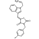 CAS#: 593275-77-5, (5Z)-5-[(1-Allyl-1H-Indol-3-Yl)Methylene]-3-(4-Fluorobenzyl)-1,3-Thiazolidine-2,4-Dione